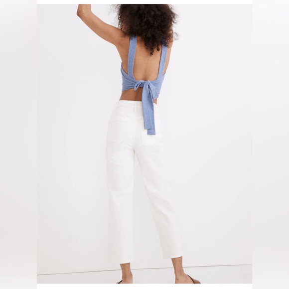Madewell white The Perfect Vintage Wide-Leg Crop Jean 31p Patch Pocket - Picture 8 of 10